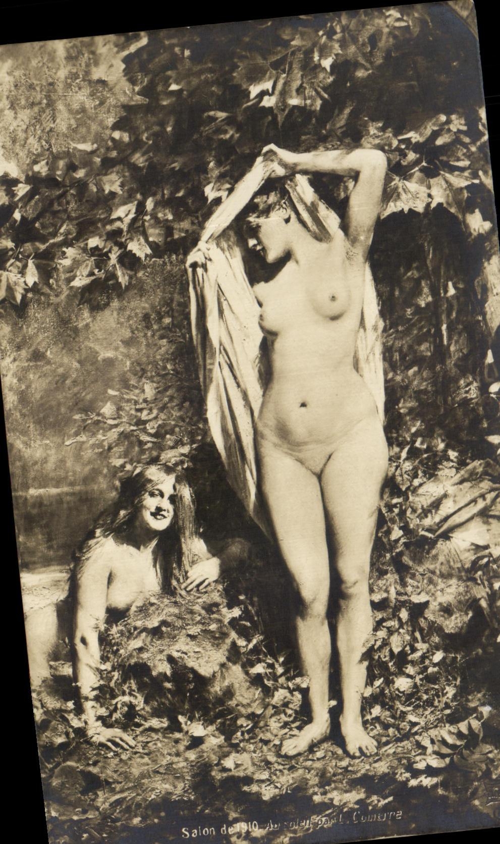 CPA Femme nue erotique Salon 1910 