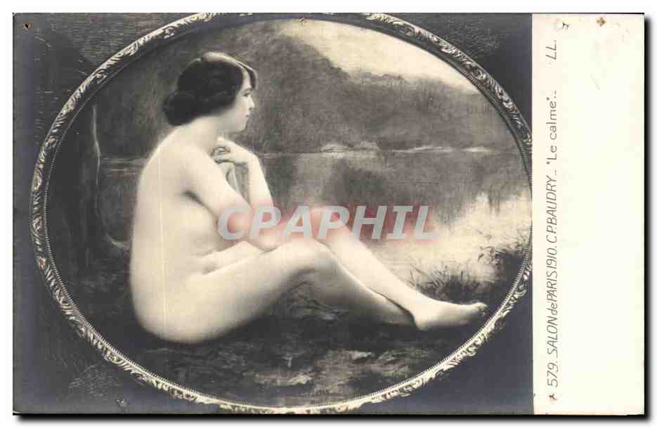 CPA Femme nue erotique Paris 1910 Le calme