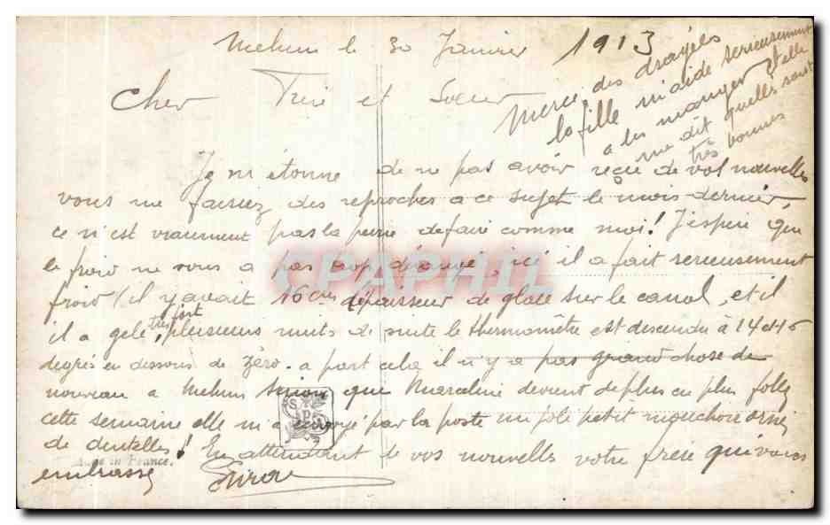 CPA Salons de Paris La Pie Voleuse Die Elster The Magpie — Verso