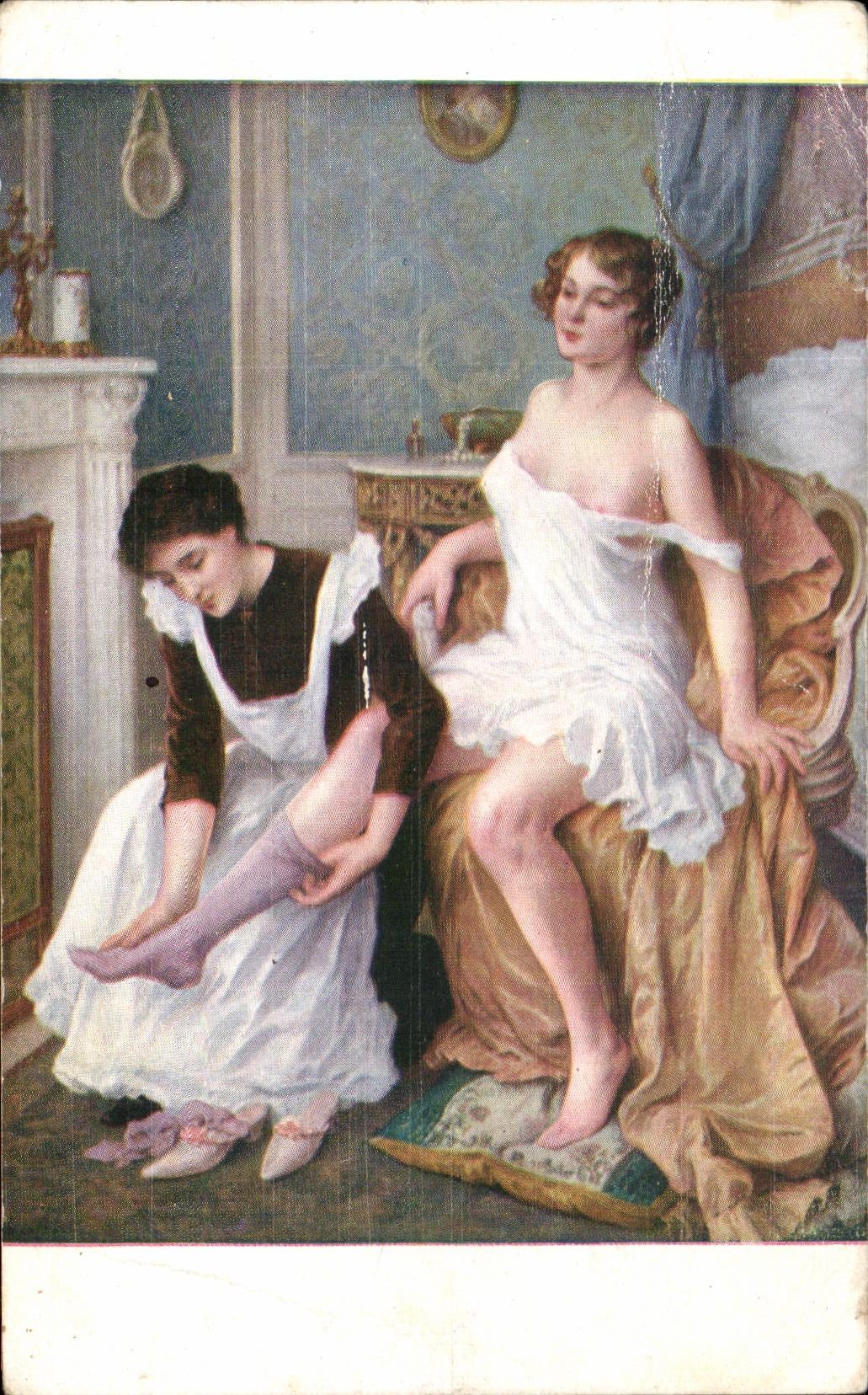 CPA Femme nue erotique Salon de Paris Scalbert