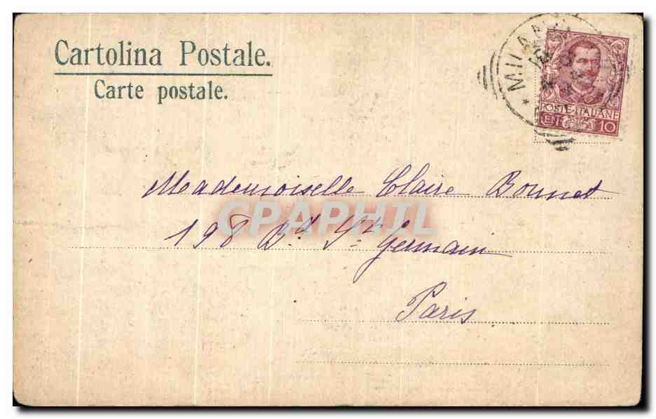 CPA Milano Particolare della Cattedrale — Rückseite