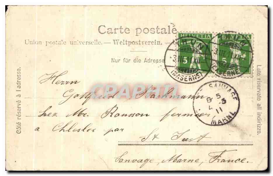 CPA Thun Ours Bear Suisse — Back