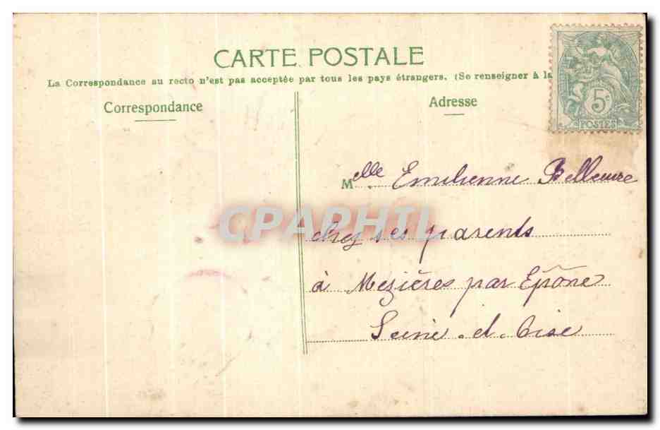 CPA Fleur Fantaisie  — Rückseite