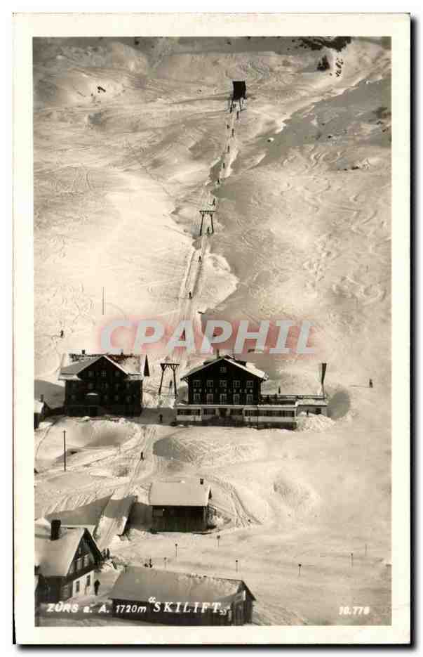Zörs a. A. 1720m — Skilift — Photo Risch-Laut, B. genz u. Landeck, Ostmark, Nr. 10779