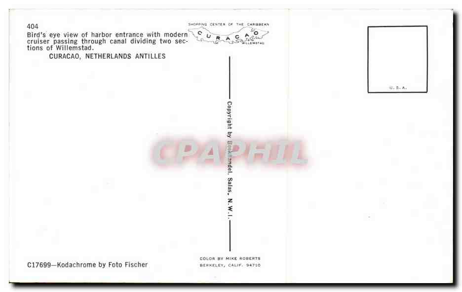 CPSM Curacao Netherlands Antilles  — Rückseite