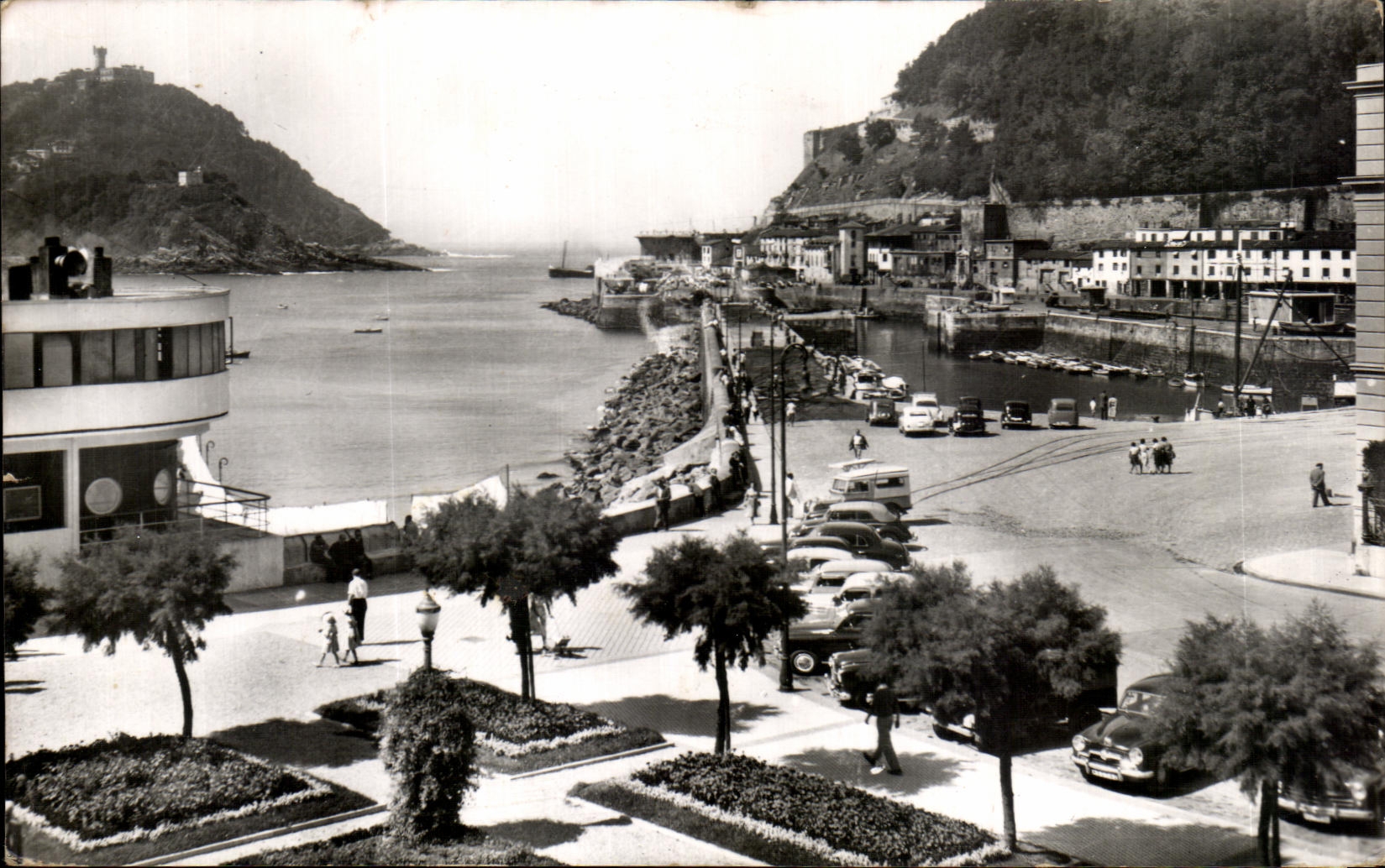 CPA San Sebastian Vista general del Puerfo Vue general e du Port General view of the Harbour