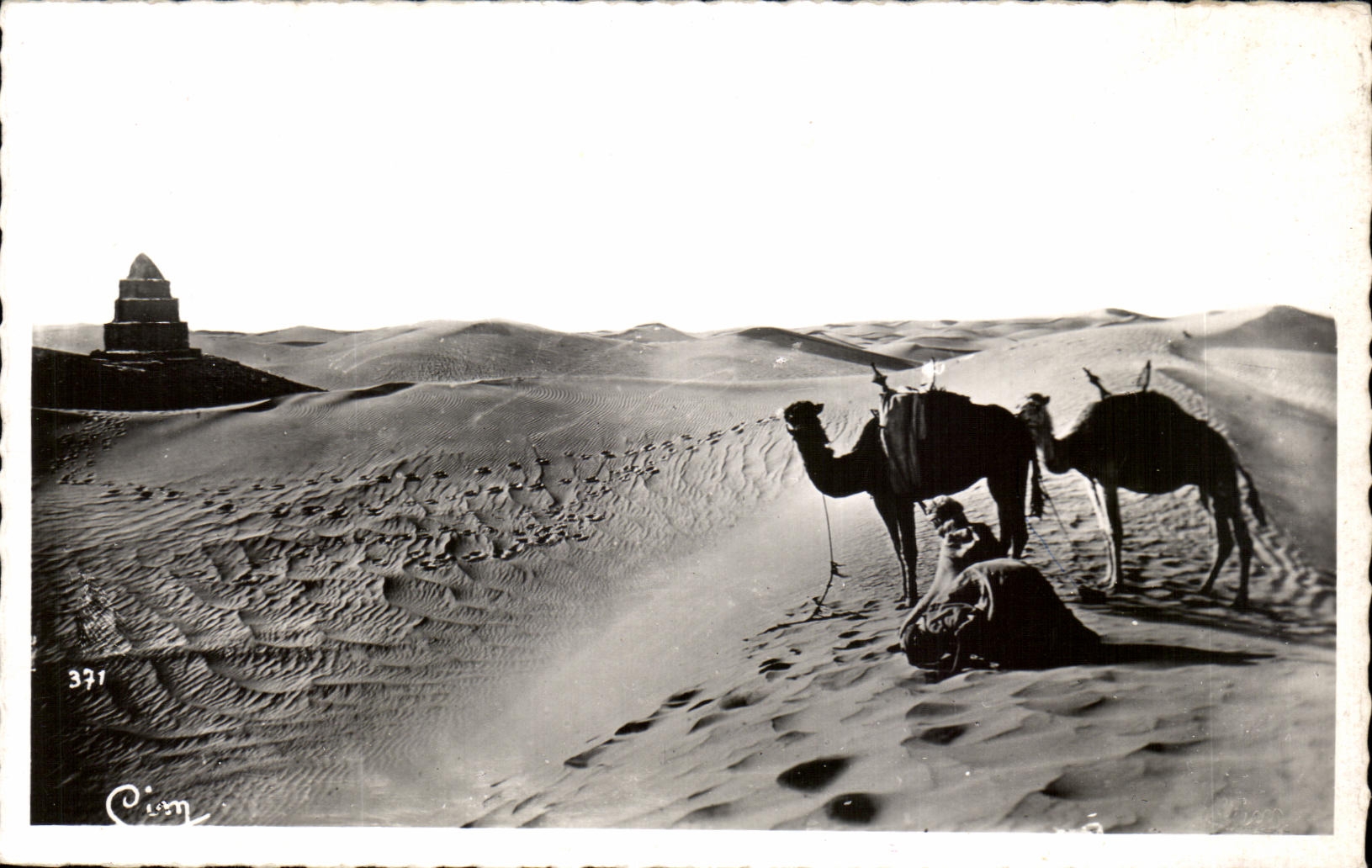 CPA Collection Artistique L Afrique Priere au desert Camel Chameau