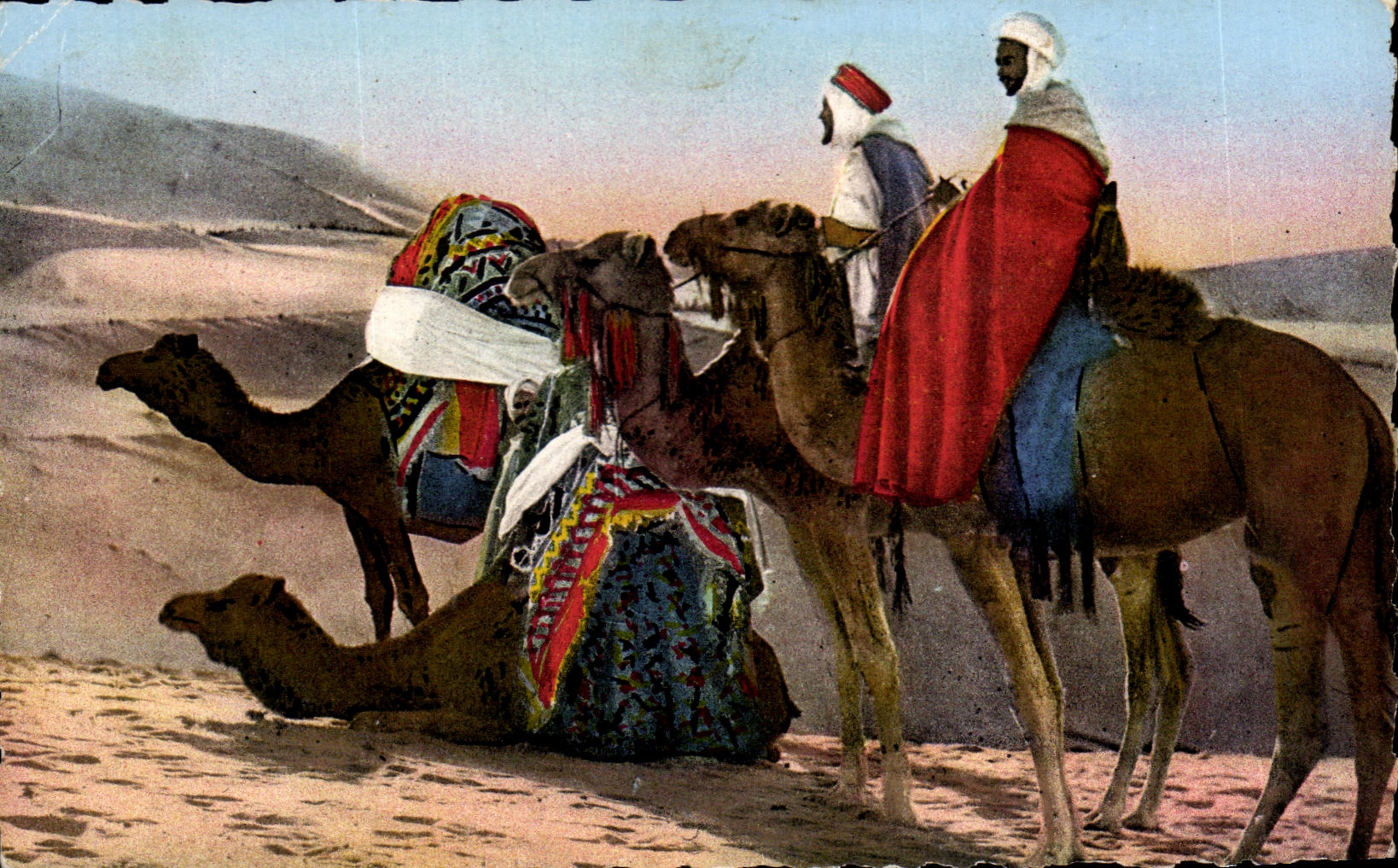 CPA Scenes   Types d Afrique du Nord Vers le sud Chameau Camel