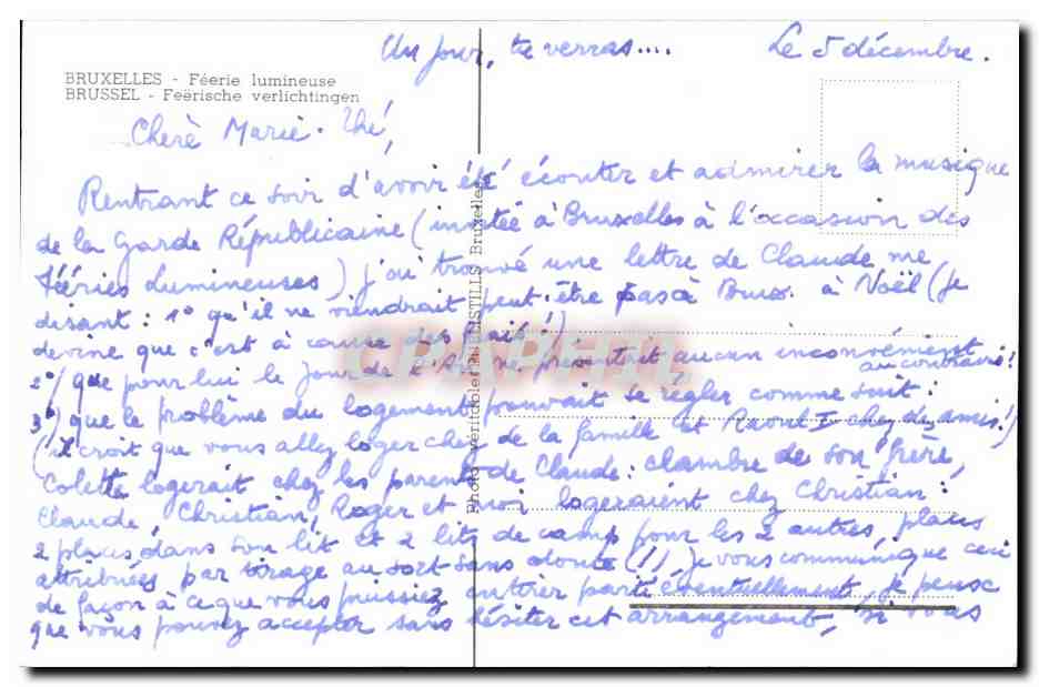 CPA Bruxelles Feerie Lumineuse Brussel Feerische Verlichtingen — Verso