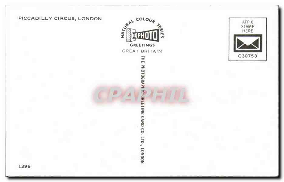 CPA Piccadilly Circus London  — Verso