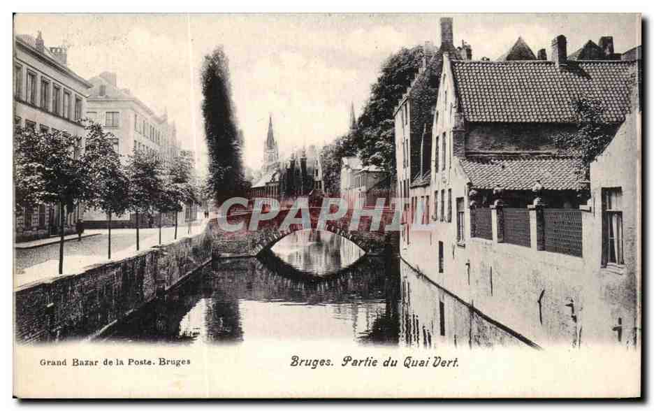 CPA Bruges Partie du quai vert