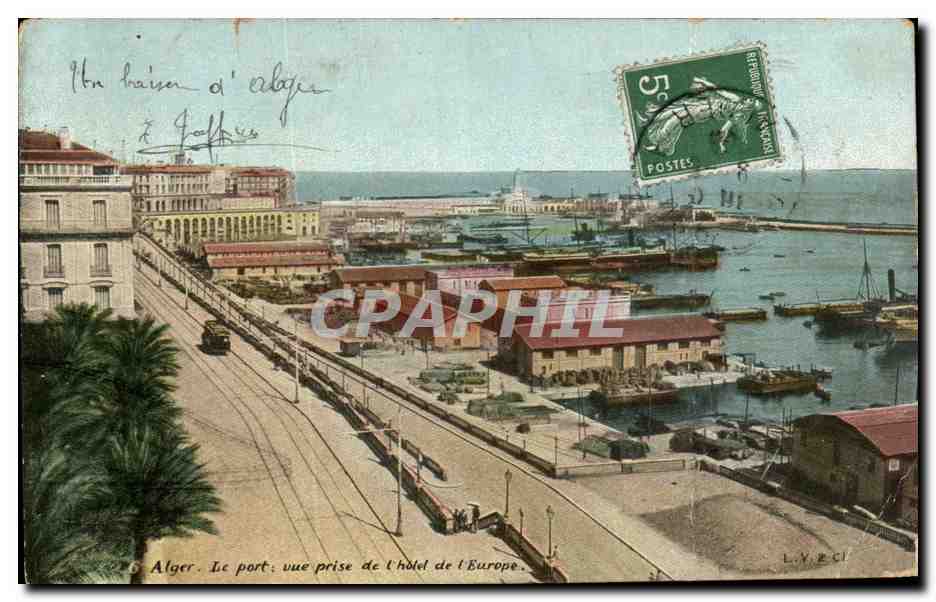 CPA Alger Le Port Vue Prise de L Hotel de l Europe