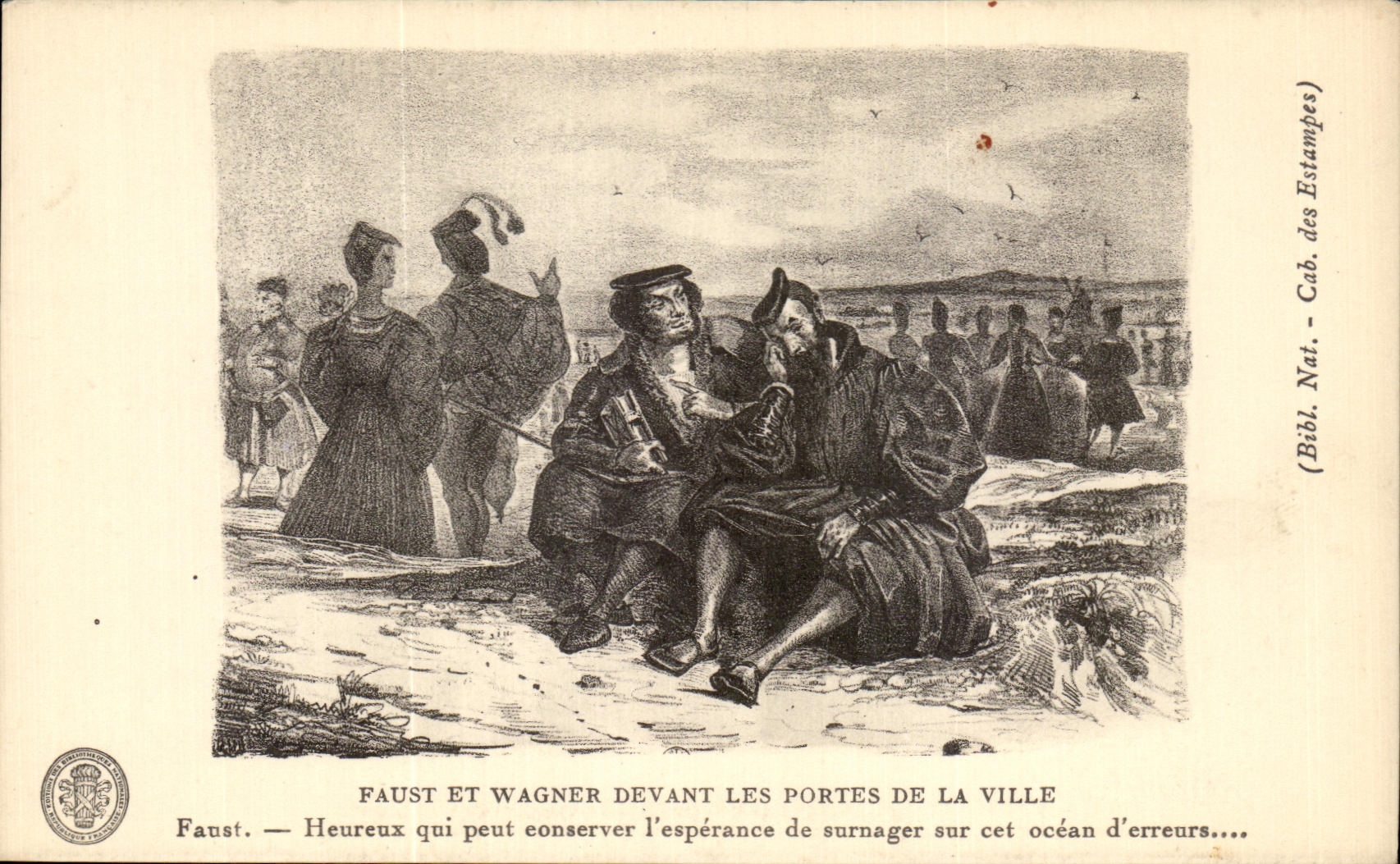 CPA Faust Et Wagner Devant Les Portes De La Ville