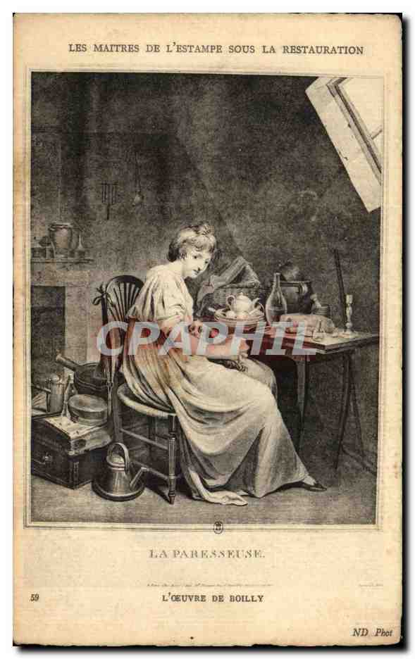 CPA La Paresseuse L Oeuvre De Boilly