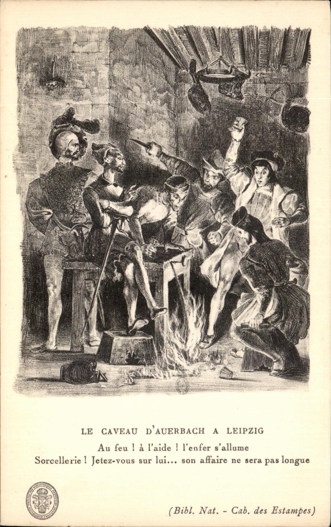 CPA Le Caveau D Auerbach a Leipzig Faust