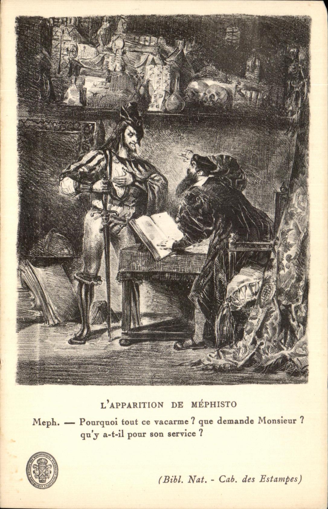 CPA L Apparition De Mephisto Faust