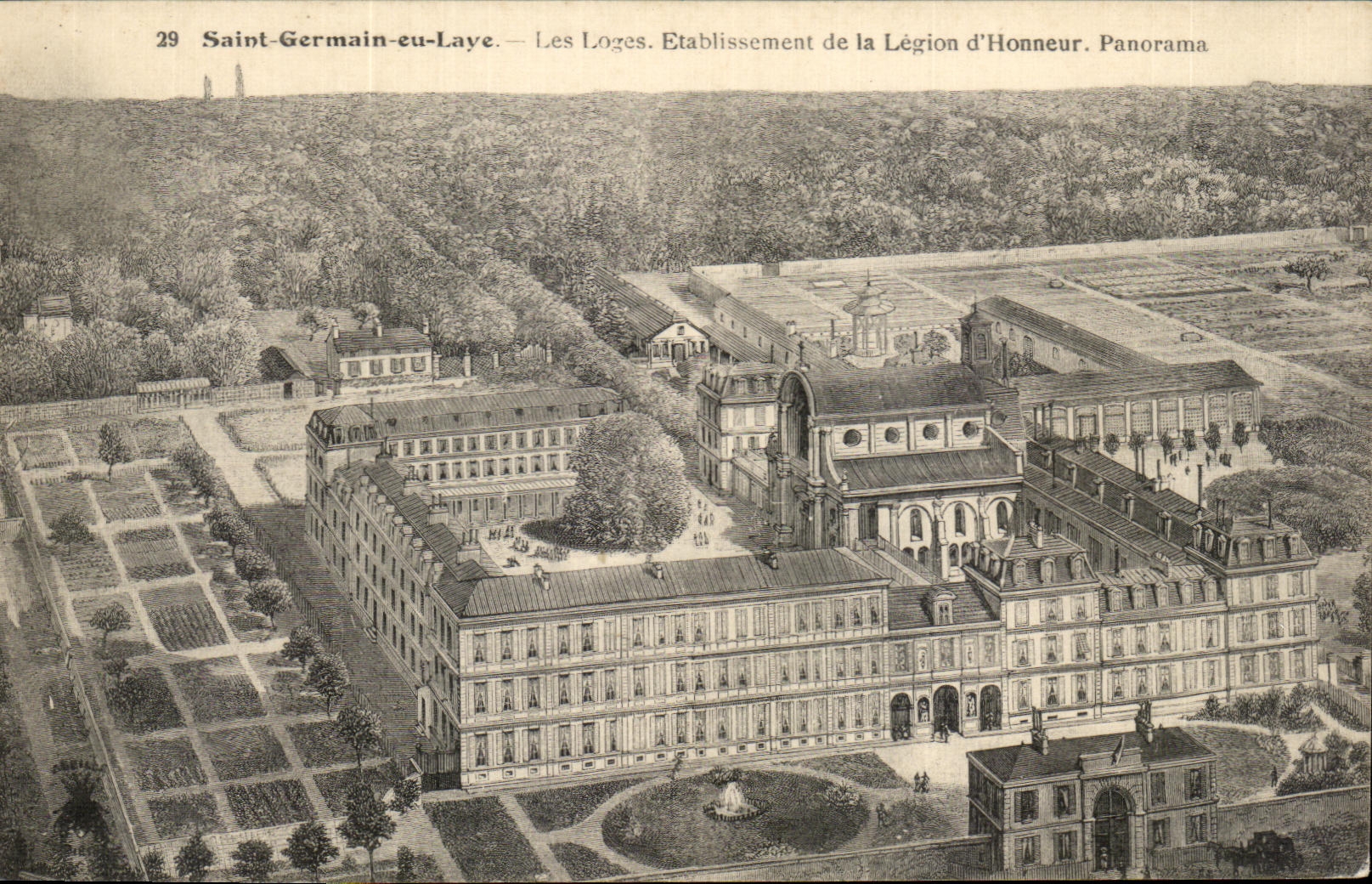 CPA Saint Germain en Laye Les Loges Etablissement de la Legion d Honneur Panorama