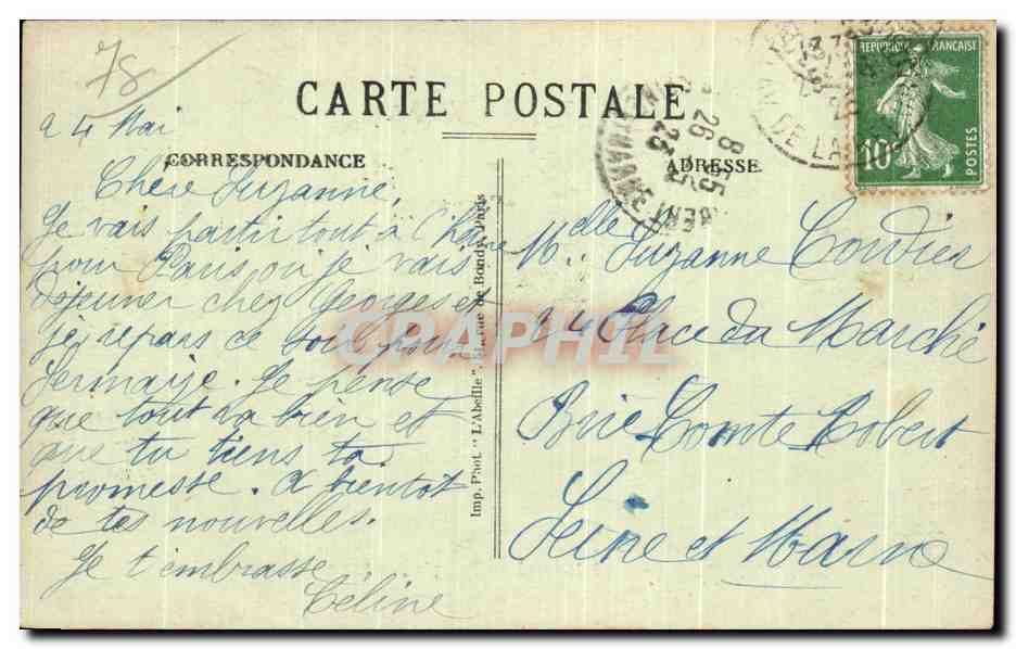 CPA St Germain en Laye Maison Royale des Loges XVIII siecle succursale de la Legion d Honneur — Verso