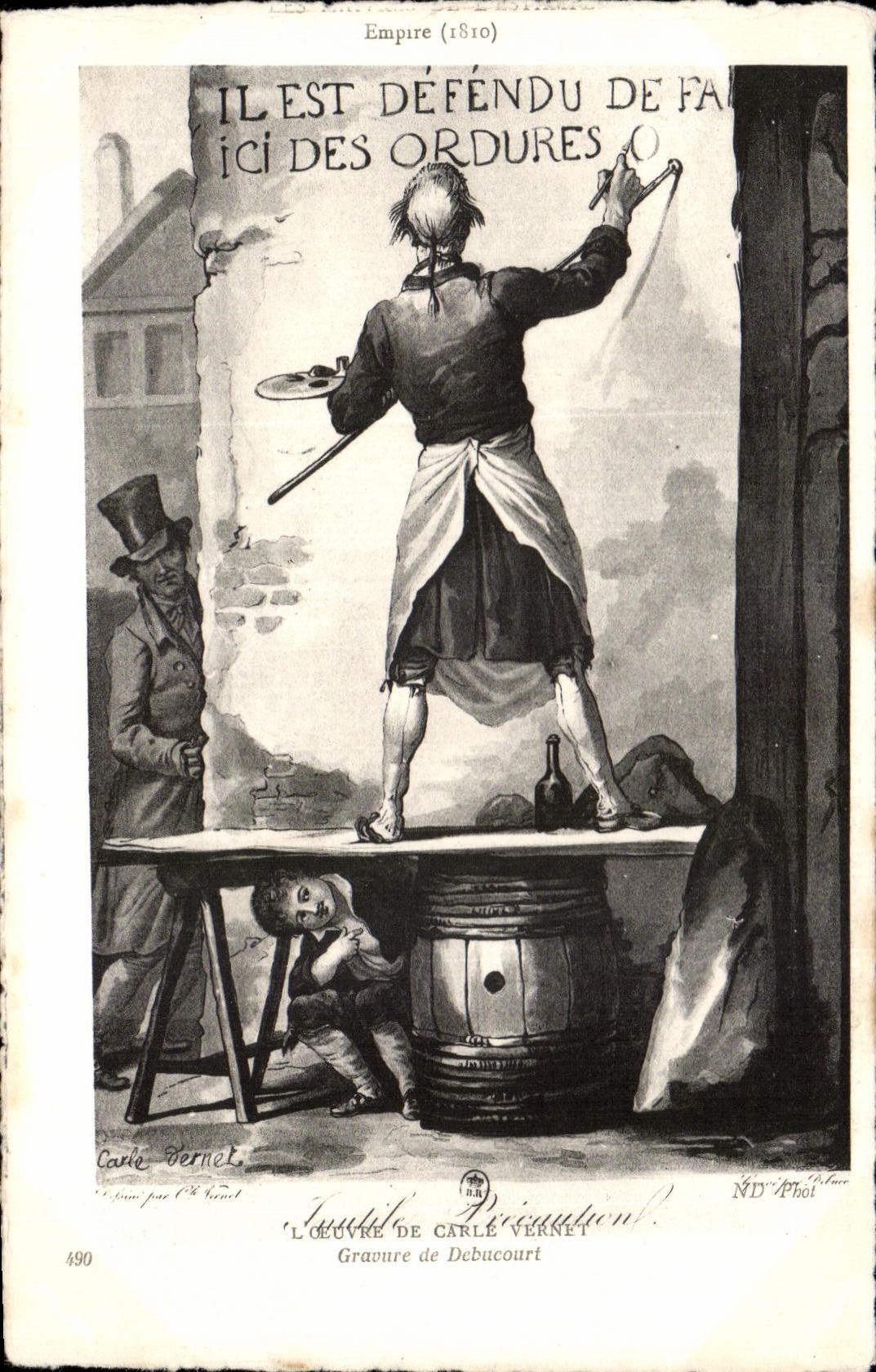 CPA Il Est Defendu De faire ici L Oeuvre De Carle Vernet Gravure de Debucourt