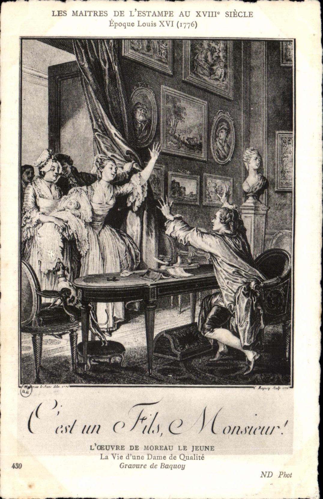 CPA L Oeuvre De Moreau Le Jeune La Vie d une Dame de Qualite Gravure de Baquog