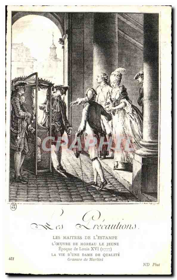 CPA Les Maitres De L Estampe L Oeuvre De Moreau Le Jeune Les precautions 