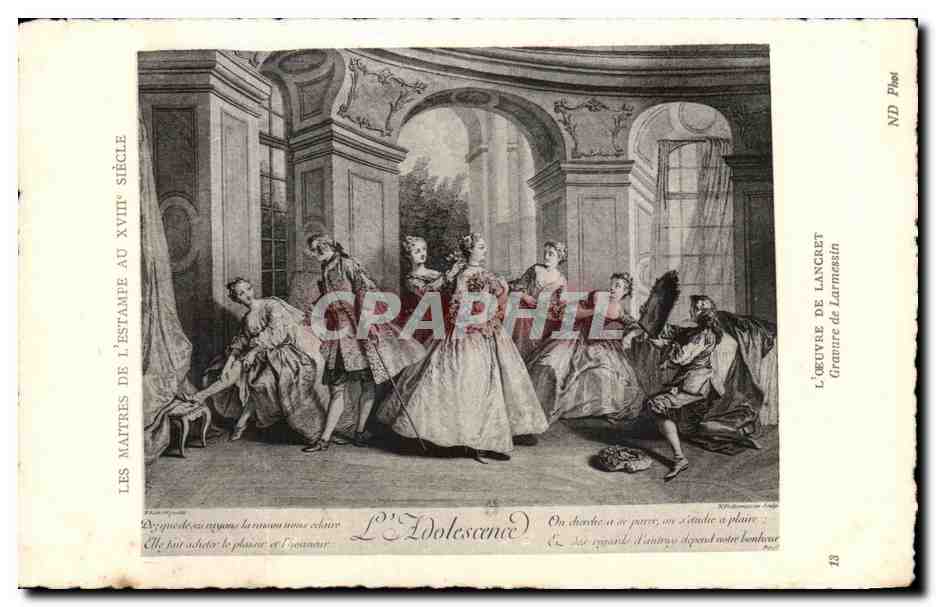 CPA Les Maitres De L Estampe L Oeuvre De Moreau Le Jeune Lancret Larmessin 