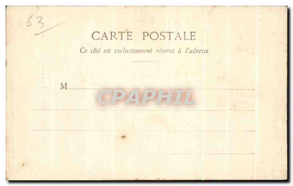CPA Le Mont Dore Les Bains De Pied — Verso