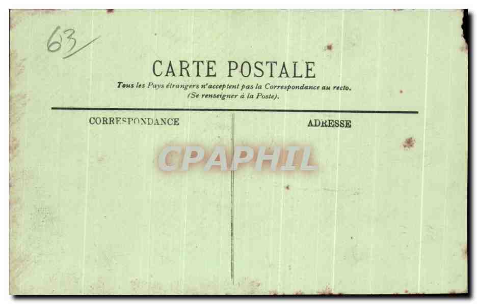 CPA Environs Du Mont Dore Le Salon du Capucin — Rückseite
