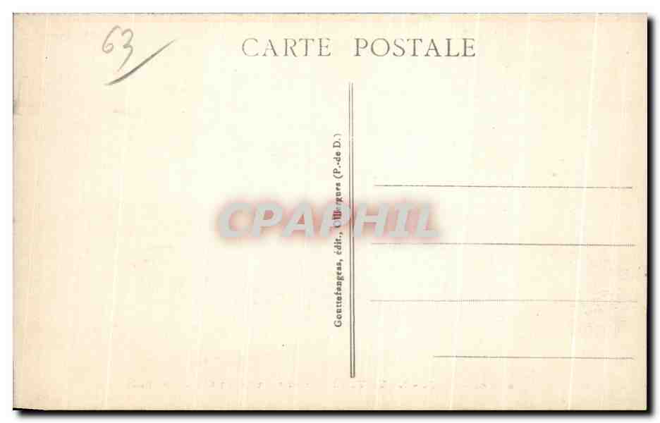 CPA Royat Interieur Auvergnat du Paradis Folklore costume — Rückseite