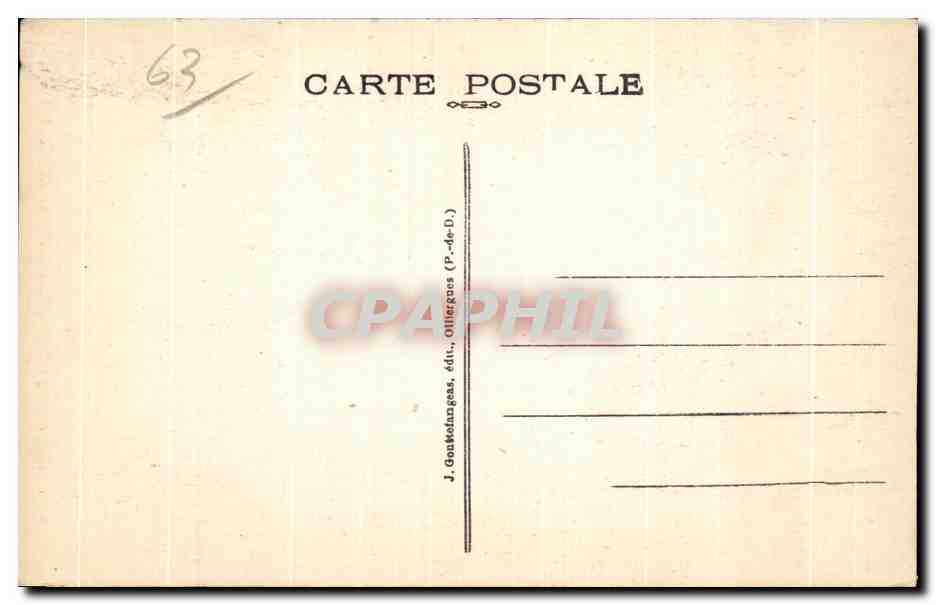CPA L Auvergne Royat les Bains Interieur de l eglise — Rückseite
