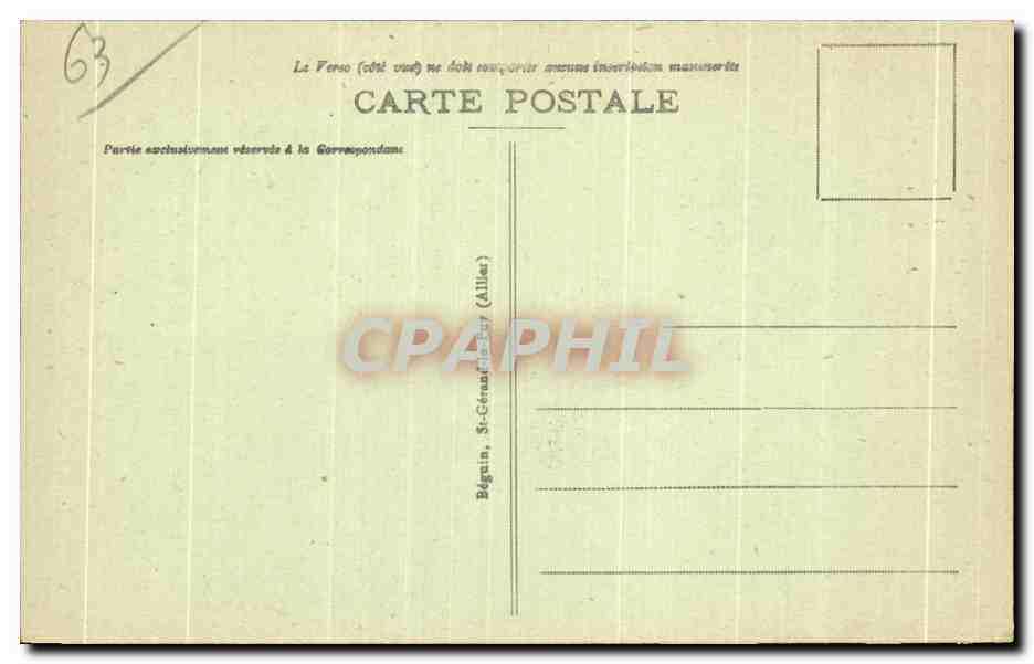 CPA Thiers Le Chateau du Piroux Maison du 15eme — Rückseite