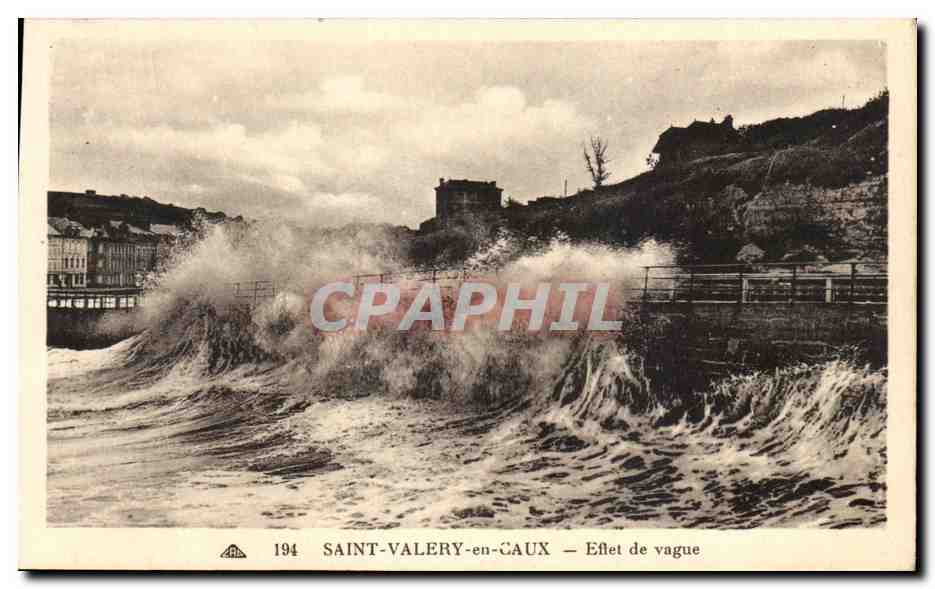 CPA Saint Valery en Caux Effet de vague