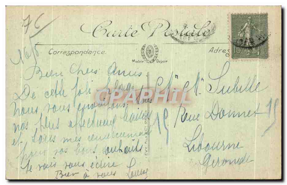 CPA Saint Valery en Caux Jour de Tempete a la Grande Maree — Rückseite