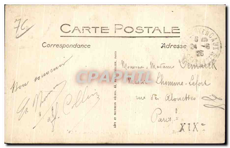 CPA Saint Valery en Caux La Plage et les Cabines — Rückseite