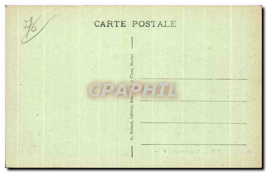 CPA Treport Yacht sortant du bassin Bateau — Rückseite
