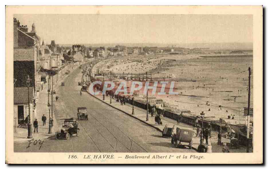 CPA Le Havre Boulevard Albert Ier la Plage