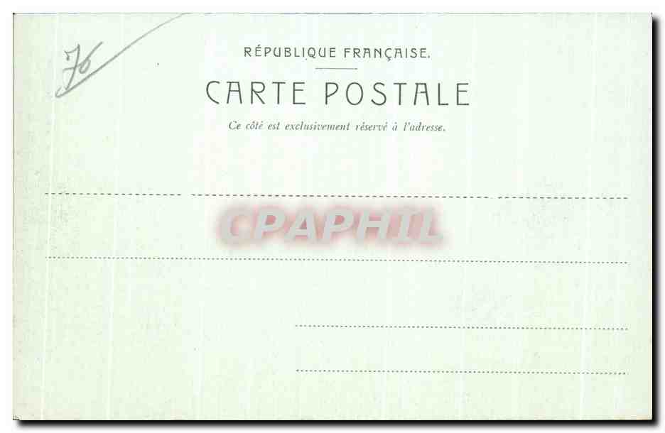 CPA Le Havre Le Bassin du Commerce et I Arsenal Bateau — Verso