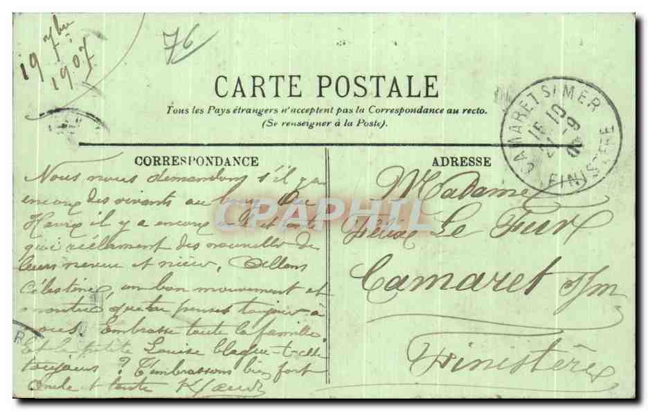 CPA Le Havre Le Palais des Regates (Cote Nord) — Rückseite