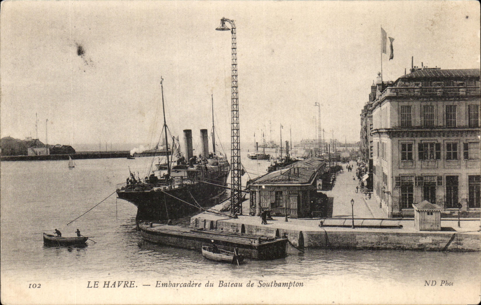 CPA Le Havre Embarcadere du Bateau de Southampton