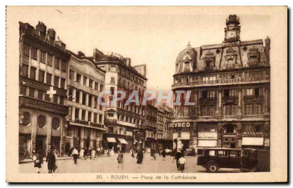 CPA Rouen Place de la Cathedrale
