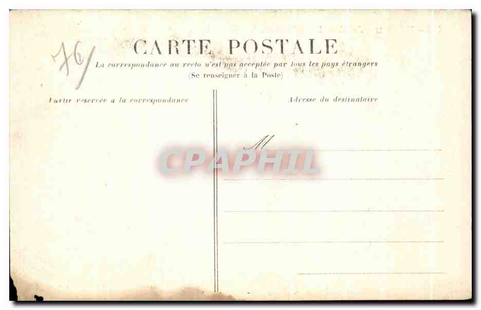 CPA Rouen Jardin des Plantes La Grande Serre — Verso