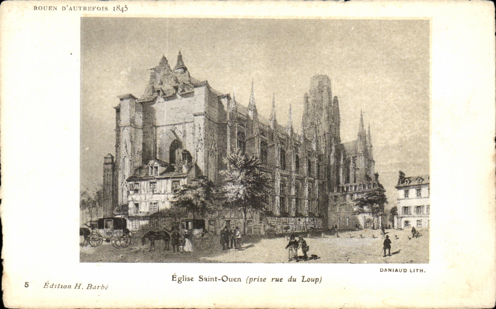 CPA Rouen Eglise Saint Ouen (prise rue du Loup)