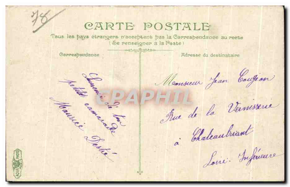 CPA Saint Germain en Laye La Gare — Rückseite