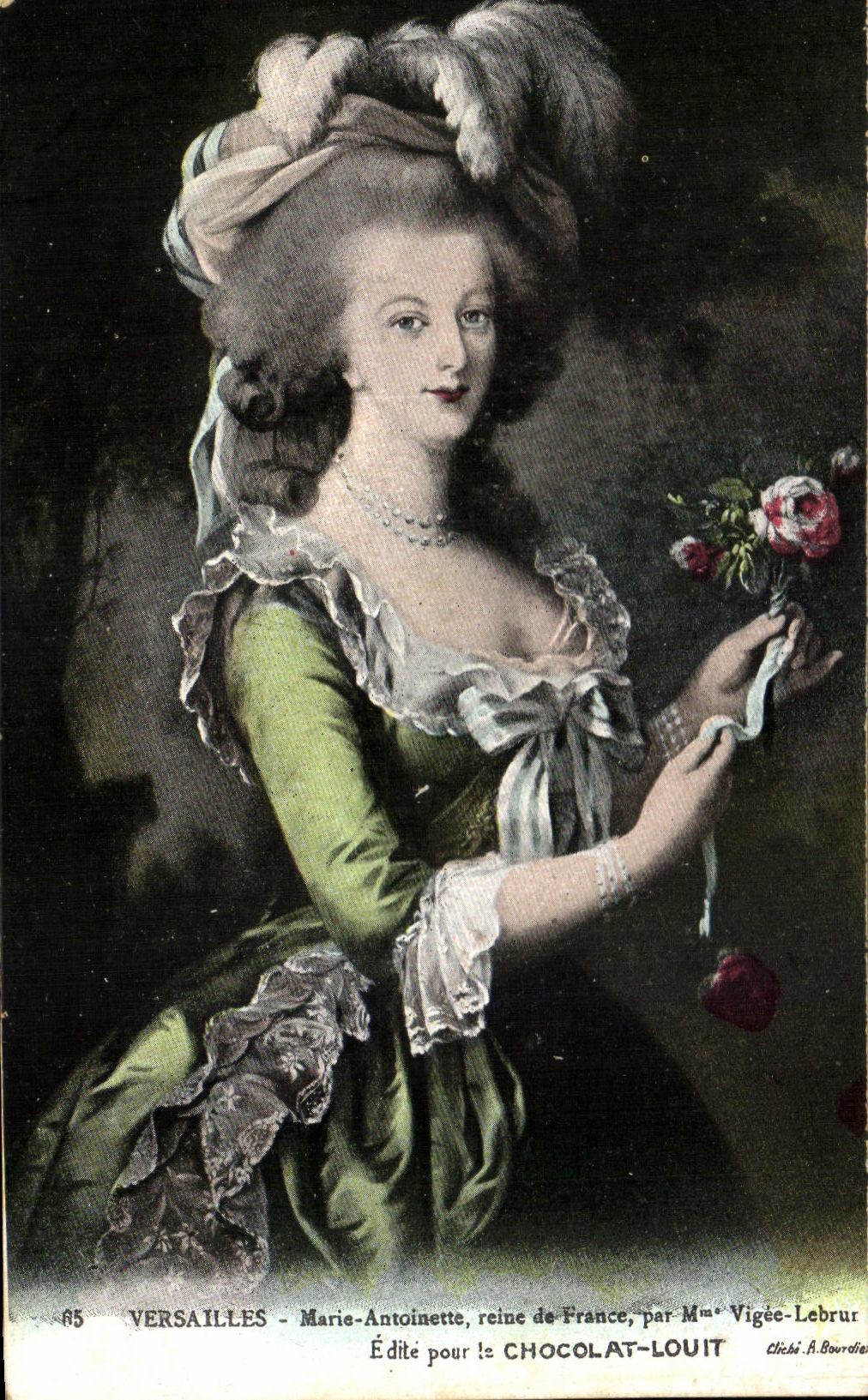 CPA Versailles Marie Antoinette reine de France par Vigee Lebrun Chocolat Louit