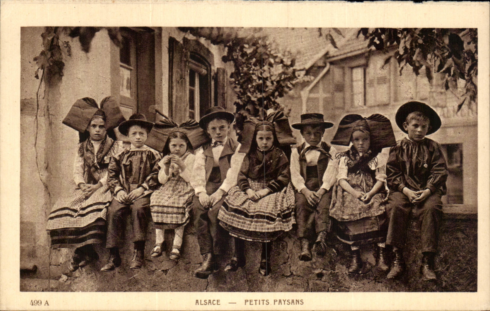 CPA Alsace Petits Paysans Enfants Folklore Costumes