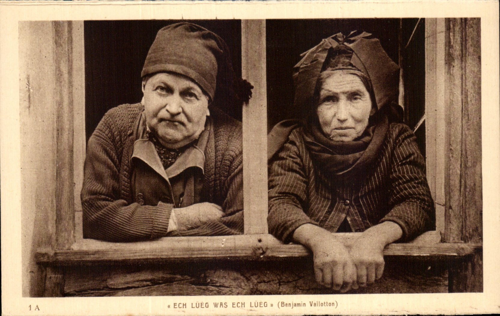 CPA Ech Lueo Was Ech Lueg Benjamin Vallotton Folklore Costume