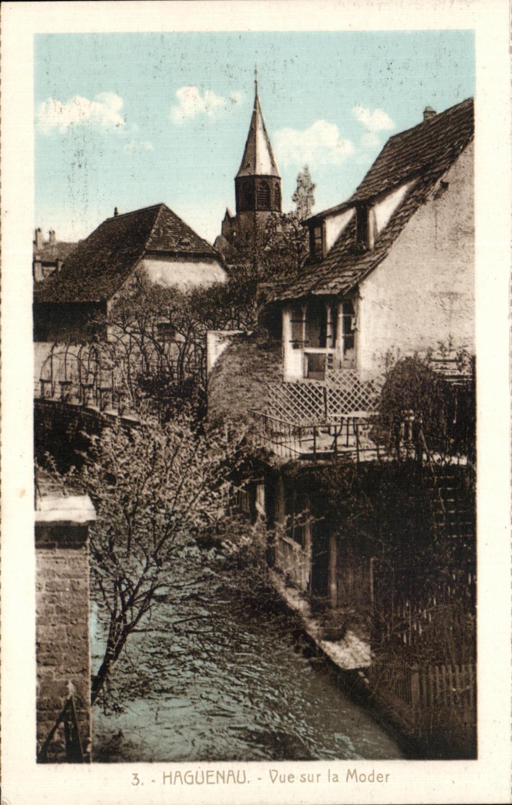 CPA Haguenau Vue sur la Moder