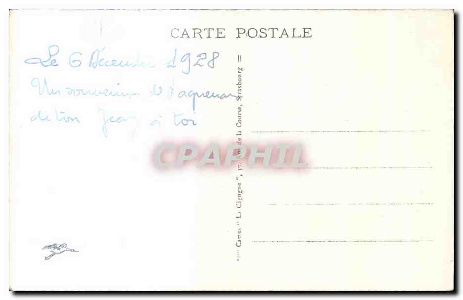 CPA Haguenau Ancien Pont sur la Moder — Rückseite