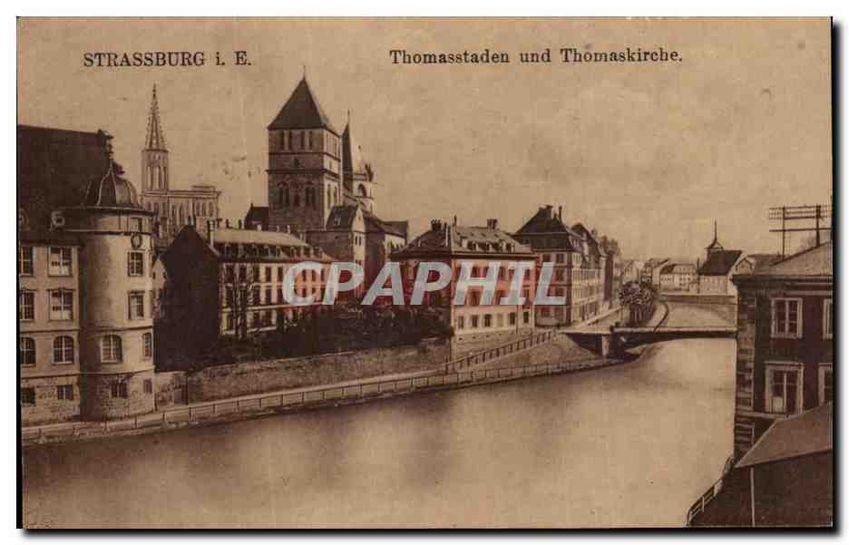CPA Strassburg Thomasstaden und Thomaskirche