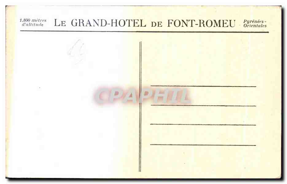CPA Font Romeu La patinoire ice skating patin a glace — Rückseite